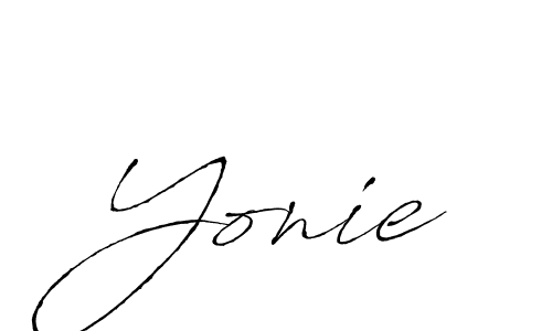 How to make Yonie name signature. Use Antro_Vectra style for creating short signs online. This is the latest handwritten sign. Yonie signature style 6 images and pictures png