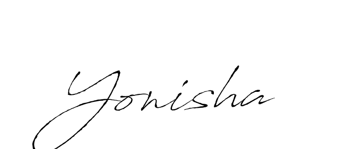 Design your own signature with our free online signature maker. With this signature software, you can create a handwritten (Antro_Vectra) signature for name Yonisha. Yonisha signature style 6 images and pictures png