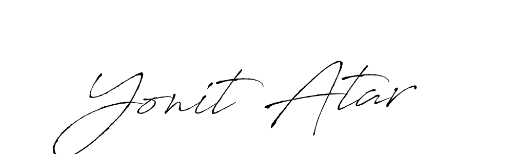 You should practise on your own different ways (Antro_Vectra) to write your name (Yonit Atar) in signature. don't let someone else do it for you. Yonit Atar signature style 6 images and pictures png