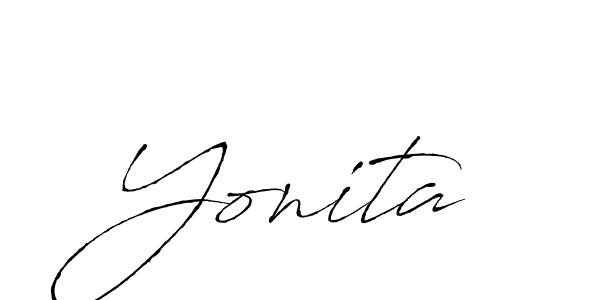 Yonita stylish signature style. Best Handwritten Sign (Antro_Vectra) for my name. Handwritten Signature Collection Ideas for my name Yonita. Yonita signature style 6 images and pictures png