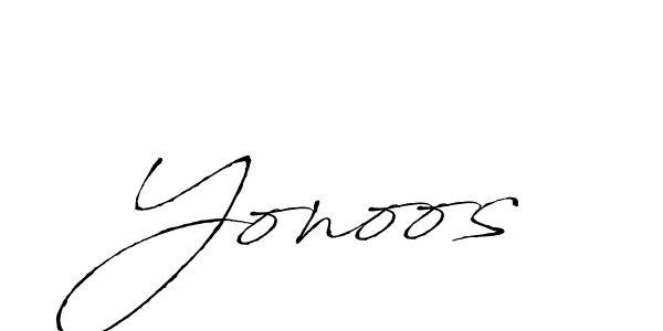 You should practise on your own different ways (Antro_Vectra) to write your name (Yonoos) in signature. don't let someone else do it for you. Yonoos signature style 6 images and pictures png