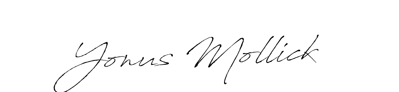 Yonus Mollick stylish signature style. Best Handwritten Sign (Antro_Vectra) for my name. Handwritten Signature Collection Ideas for my name Yonus Mollick. Yonus Mollick signature style 6 images and pictures png