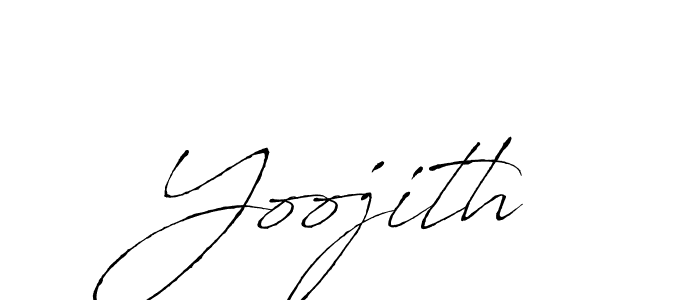 Use a signature maker to create a handwritten signature online. With this signature software, you can design (Antro_Vectra) your own signature for name Yoojith. Yoojith signature style 6 images and pictures png