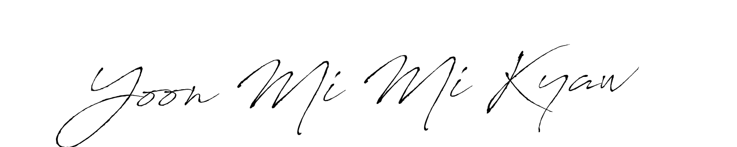 Design your own signature with our free online signature maker. With this signature software, you can create a handwritten (Antro_Vectra) signature for name Yoon Mi Mi Kyaw. Yoon Mi Mi Kyaw signature style 6 images and pictures png