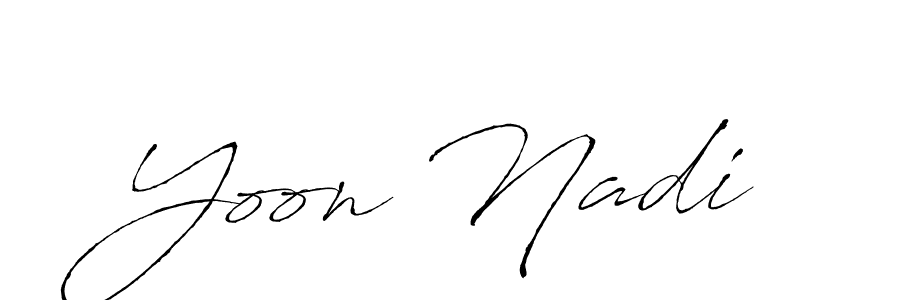 if you are searching for the best signature style for your name Yoon Nadi. so please give up your signature search. here we have designed multiple signature styles  using Antro_Vectra. Yoon Nadi signature style 6 images and pictures png