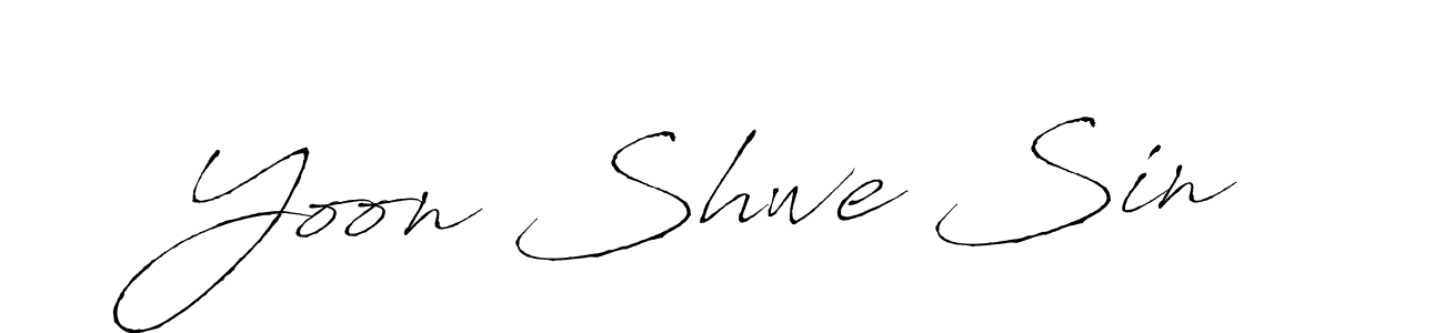 Use a signature maker to create a handwritten signature online. With this signature software, you can design (Antro_Vectra) your own signature for name Yoon Shwe Sin. Yoon Shwe Sin signature style 6 images and pictures png