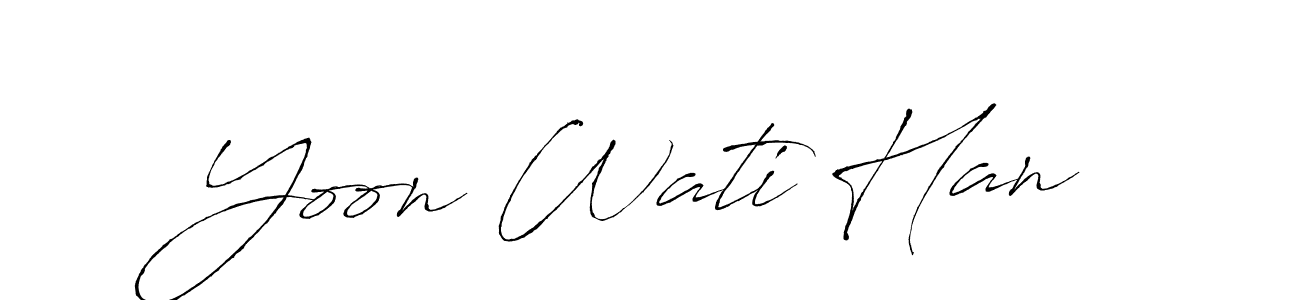 How to make Yoon Wati Han signature? Antro_Vectra is a professional autograph style. Create handwritten signature for Yoon Wati Han name. Yoon Wati Han signature style 6 images and pictures png