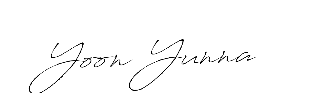 Yoon Yunna stylish signature style. Best Handwritten Sign (Antro_Vectra) for my name. Handwritten Signature Collection Ideas for my name Yoon Yunna. Yoon Yunna signature style 6 images and pictures png