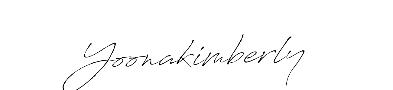 You should practise on your own different ways (Antro_Vectra) to write your name (Yoonakimberly) in signature. don't let someone else do it for you. Yoonakimberly signature style 6 images and pictures png