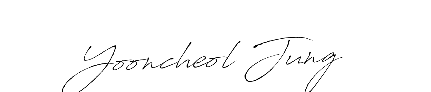 Create a beautiful signature design for name Yooncheol Jung. With this signature (Antro_Vectra) fonts, you can make a handwritten signature for free. Yooncheol Jung signature style 6 images and pictures png