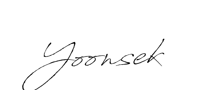 Make a short Yoonsek signature style. Manage your documents anywhere anytime using Antro_Vectra. Create and add eSignatures, submit forms, share and send files easily. Yoonsek signature style 6 images and pictures png