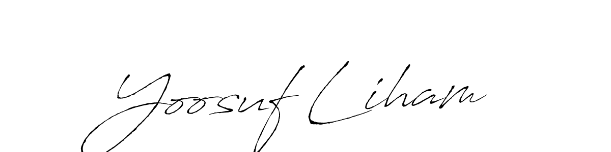 Design your own signature with our free online signature maker. With this signature software, you can create a handwritten (Antro_Vectra) signature for name Yoosuf Liham. Yoosuf Liham signature style 6 images and pictures png