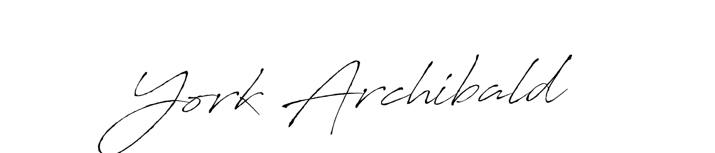 Design your own signature with our free online signature maker. With this signature software, you can create a handwritten (Antro_Vectra) signature for name York Archibald. York Archibald signature style 6 images and pictures png