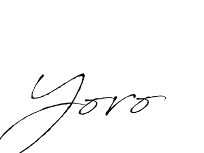 Use a signature maker to create a handwritten signature online. With this signature software, you can design (Antro_Vectra) your own signature for name Yoro. Yoro signature style 6 images and pictures png