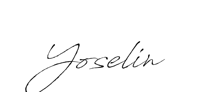 Yoselin stylish signature style. Best Handwritten Sign (Antro_Vectra) for my name. Handwritten Signature Collection Ideas for my name Yoselin. Yoselin signature style 6 images and pictures png