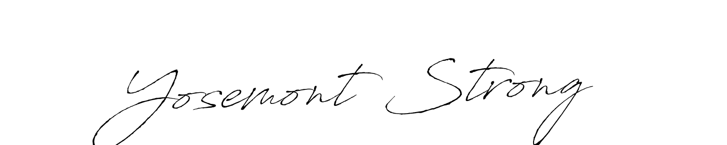 Design your own signature with our free online signature maker. With this signature software, you can create a handwritten (Antro_Vectra) signature for name Yosemont Strong. Yosemont Strong signature style 6 images and pictures png