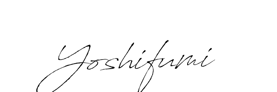 Make a beautiful signature design for name Yoshifumi. With this signature (Antro_Vectra) style, you can create a handwritten signature for free. Yoshifumi signature style 6 images and pictures png