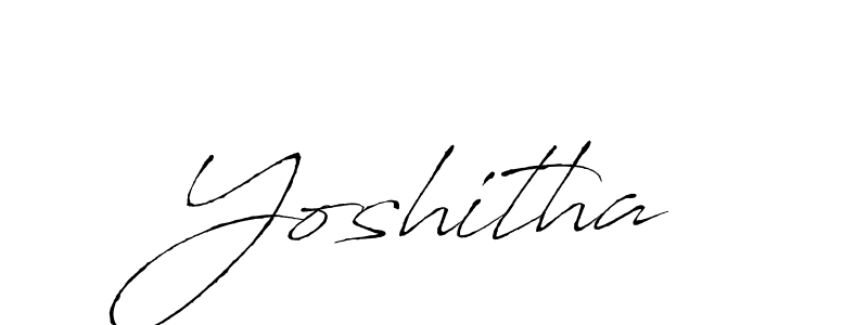 Make a beautiful signature design for name Yoshitha. With this signature (Antro_Vectra) style, you can create a handwritten signature for free. Yoshitha signature style 6 images and pictures png