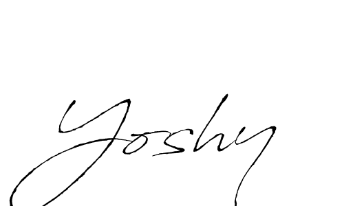 Use a signature maker to create a handwritten signature online. With this signature software, you can design (Antro_Vectra) your own signature for name Yoshy. Yoshy signature style 6 images and pictures png