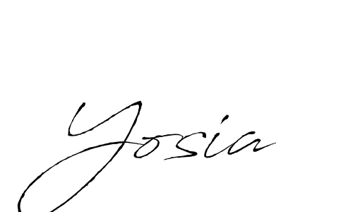 Design your own signature with our free online signature maker. With this signature software, you can create a handwritten (Antro_Vectra) signature for name Yosia. Yosia signature style 6 images and pictures png