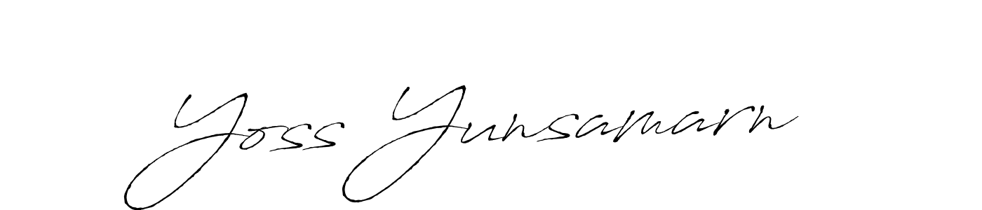 Once you've used our free online signature maker to create your best signature Antro_Vectra style, it's time to enjoy all of the benefits that Yoss Yunsamarn name signing documents. Yoss Yunsamarn signature style 6 images and pictures png