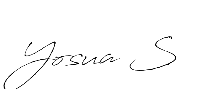 The best way (Antro_Vectra) to make a short signature is to pick only two or three words in your name. The name Yosua S include a total of six letters. For converting this name. Yosua S signature style 6 images and pictures png