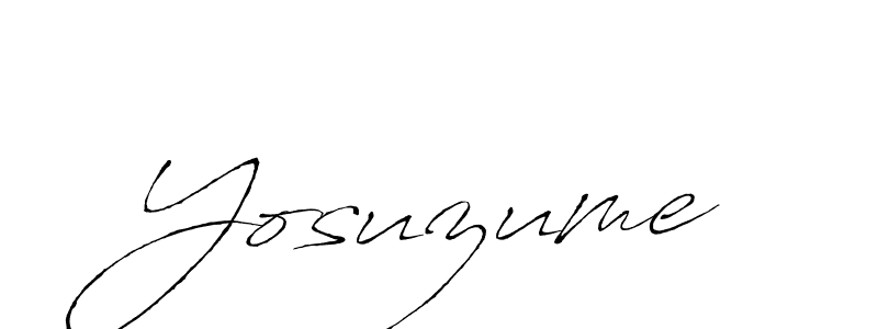 Design your own signature with our free online signature maker. With this signature software, you can create a handwritten (Antro_Vectra) signature for name Yosuzume. Yosuzume signature style 6 images and pictures png