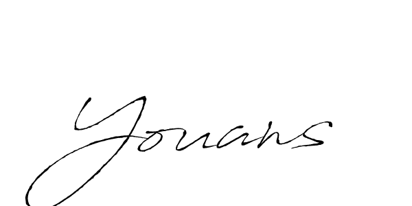 Youans stylish signature style. Best Handwritten Sign (Antro_Vectra) for my name. Handwritten Signature Collection Ideas for my name Youans. Youans signature style 6 images and pictures png