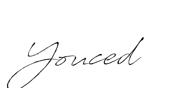 The best way (Antro_Vectra) to make a short signature is to pick only two or three words in your name. The name Youced include a total of six letters. For converting this name. Youced signature style 6 images and pictures png