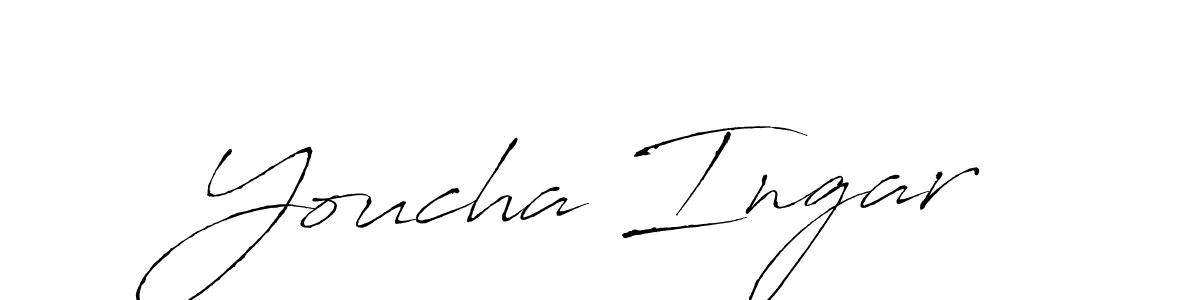 Antro_Vectra is a professional signature style that is perfect for those who want to add a touch of class to their signature. It is also a great choice for those who want to make their signature more unique. Get Youcha Ingar name to fancy signature for free. Youcha Ingar signature style 6 images and pictures png