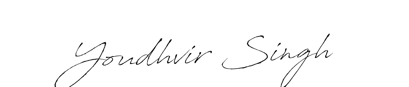 Make a beautiful signature design for name Youdhvir Singh. With this signature (Antro_Vectra) style, you can create a handwritten signature for free. Youdhvir Singh signature style 6 images and pictures png