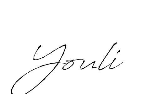 Make a beautiful signature design for name Youli. With this signature (Antro_Vectra) style, you can create a handwritten signature for free. Youli signature style 6 images and pictures png