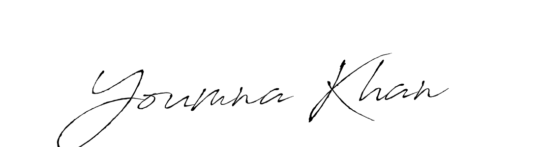 Antro_Vectra is a professional signature style that is perfect for those who want to add a touch of class to their signature. It is also a great choice for those who want to make their signature more unique. Get Youmna Khan name to fancy signature for free. Youmna Khan signature style 6 images and pictures png