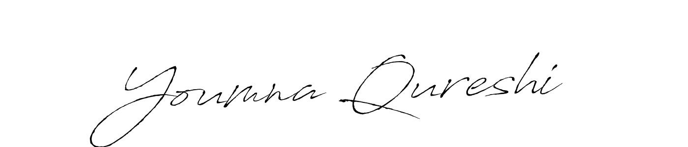 You should practise on your own different ways (Antro_Vectra) to write your name (Youmna Qureshi) in signature. don't let someone else do it for you. Youmna Qureshi signature style 6 images and pictures png