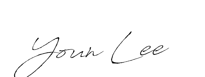 How to make Youn Lee name signature. Use Antro_Vectra style for creating short signs online. This is the latest handwritten sign. Youn Lee signature style 6 images and pictures png