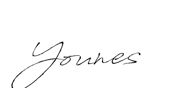 Make a beautiful signature design for name Younes. With this signature (Antro_Vectra) style, you can create a handwritten signature for free. Younes signature style 6 images and pictures png
