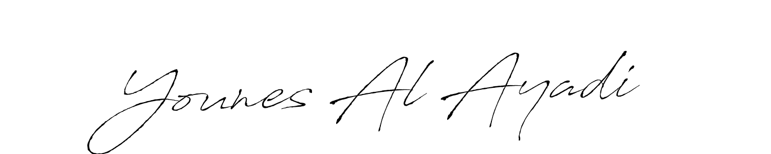 Design your own signature with our free online signature maker. With this signature software, you can create a handwritten (Antro_Vectra) signature for name Younes Al Ayadi. Younes Al Ayadi signature style 6 images and pictures png