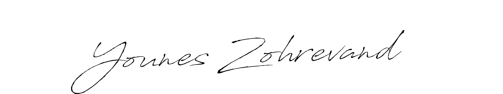 How to make Younes Zohrevand name signature. Use Antro_Vectra style for creating short signs online. This is the latest handwritten sign. Younes Zohrevand signature style 6 images and pictures png