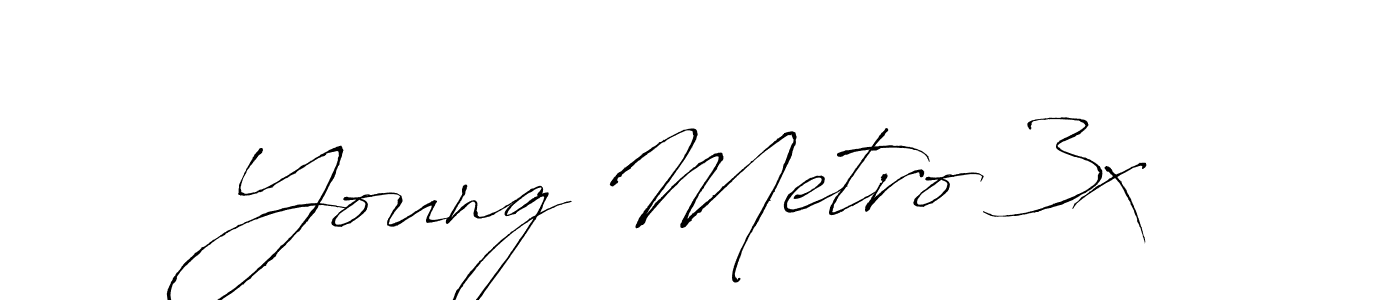 How to make Young Metro 3x name signature. Use Antro_Vectra style for creating short signs online. This is the latest handwritten sign. Young Metro 3x signature style 6 images and pictures png