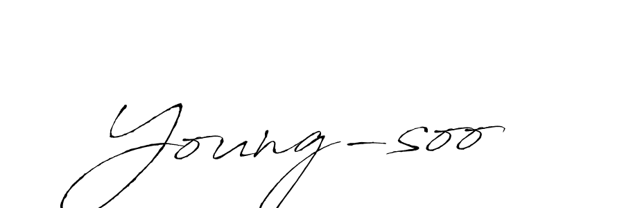 Create a beautiful signature design for name Young-soo. With this signature (Antro_Vectra) fonts, you can make a handwritten signature for free. Young-soo signature style 6 images and pictures png