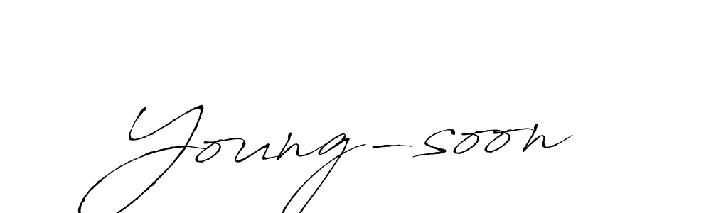 Design your own signature with our free online signature maker. With this signature software, you can create a handwritten (Antro_Vectra) signature for name Young-soon. Young-soon signature style 6 images and pictures png