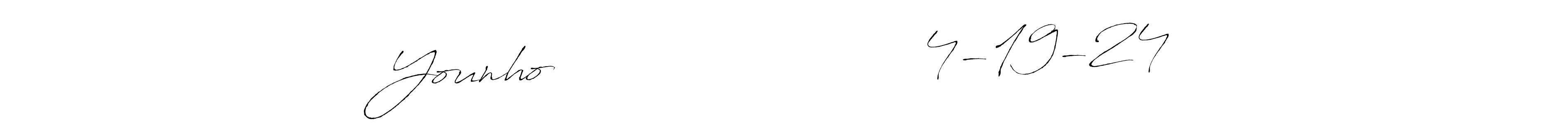 Make a beautiful signature design for name Younho                         4-19-24. Use this online signature maker to create a handwritten signature for free. Younho                         4-19-24 signature style 6 images and pictures png