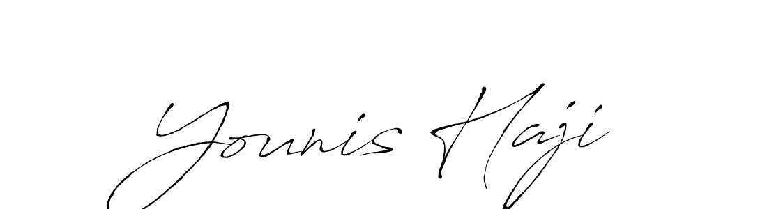 Design your own signature with our free online signature maker. With this signature software, you can create a handwritten (Antro_Vectra) signature for name Younis Haji. Younis Haji signature style 6 images and pictures png