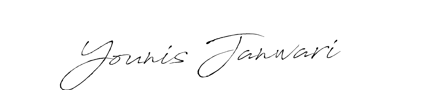 Make a beautiful signature design for name Younis Janwari. With this signature (Antro_Vectra) style, you can create a handwritten signature for free. Younis Janwari signature style 6 images and pictures png