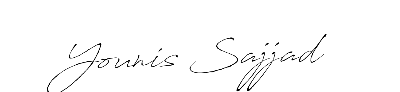 Create a beautiful signature design for name Younis Sajjad. With this signature (Antro_Vectra) fonts, you can make a handwritten signature for free. Younis Sajjad signature style 6 images and pictures png