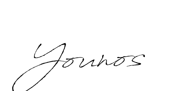 You should practise on your own different ways (Antro_Vectra) to write your name (Younos) in signature. don't let someone else do it for you. Younos signature style 6 images and pictures png