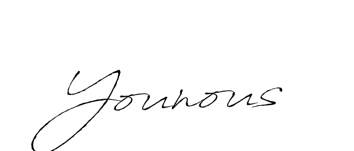 You should practise on your own different ways (Antro_Vectra) to write your name (Younous) in signature. don't let someone else do it for you. Younous signature style 6 images and pictures png