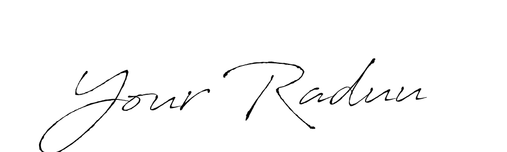 Your Raduu stylish signature style. Best Handwritten Sign (Antro_Vectra) for my name. Handwritten Signature Collection Ideas for my name Your Raduu. Your Raduu signature style 6 images and pictures png