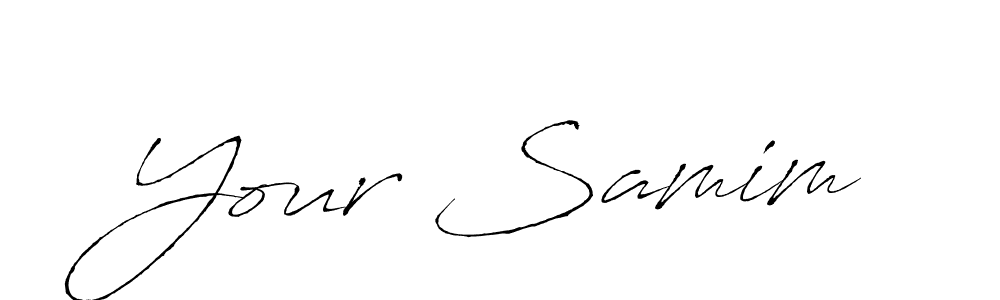 The best way (Antro_Vectra) to make a short signature is to pick only two or three words in your name. The name Your Samim include a total of six letters. For converting this name. Your Samim signature style 6 images and pictures png