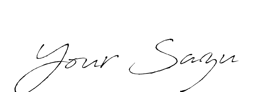 The best way (Antro_Vectra) to make a short signature is to pick only two or three words in your name. The name Your Sazu include a total of six letters. For converting this name. Your Sazu signature style 6 images and pictures png